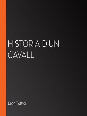 cover image of Historia d'un cavall